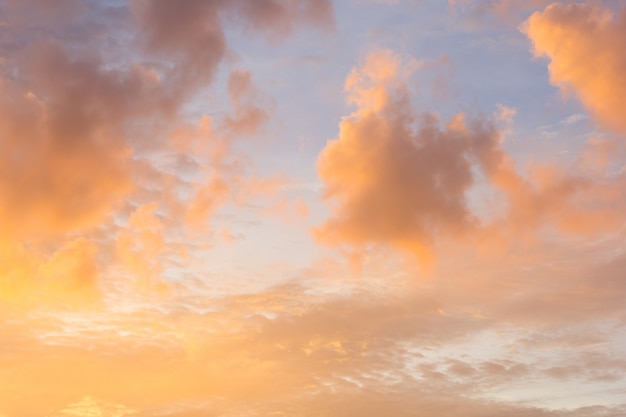 Colorful sunset with clouds