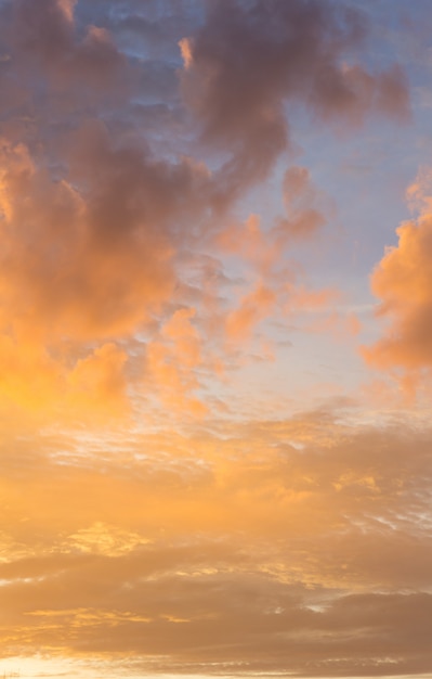 Colorful sunset with clouds