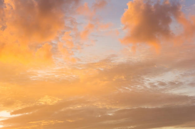 Colorful sunset with clouds