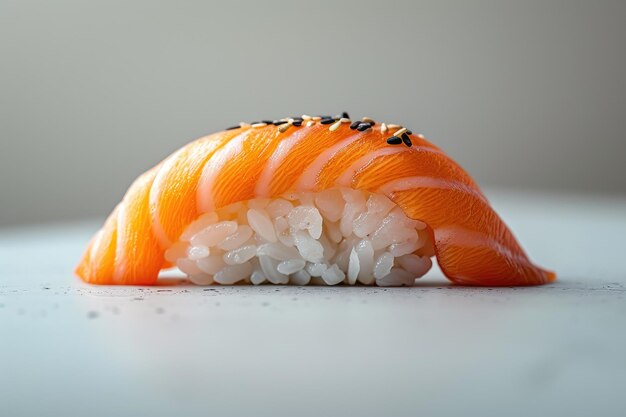 Colorful Sushi Rolls on Clean White Surface