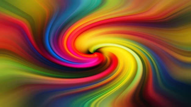 A colorful swirl of colors with a black background.