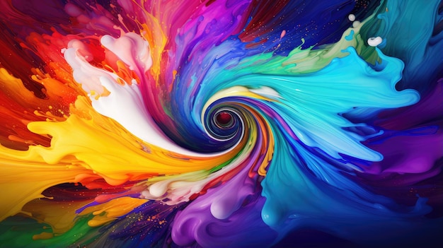 a colorful swirl of paint