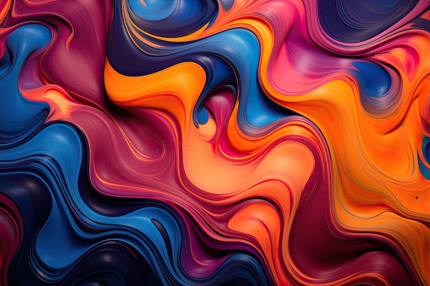 a colorful swirls of paint