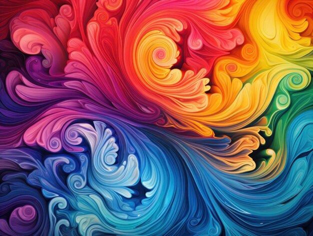 a colorful swirls on a surface