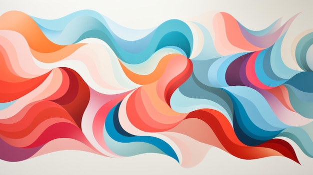 A colorful swirly pattern on a white background