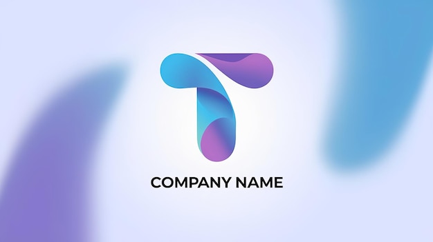 Photo colorful t logo design