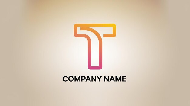 Photo colorful t logo design