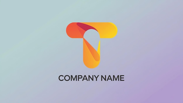 Photo colorful t logo design