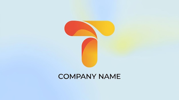 Photo colorful t logo design