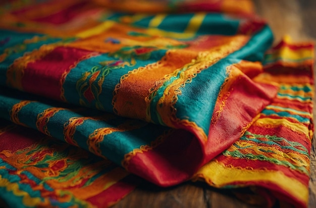 Colorful Tablecloth Fajitas