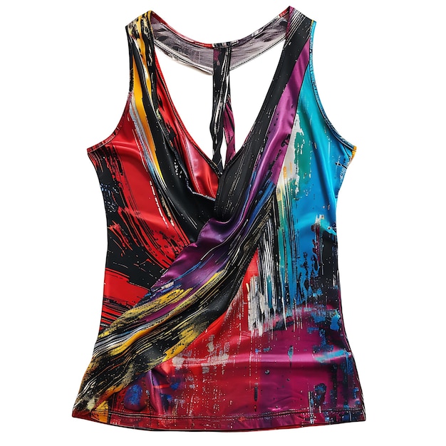 Photo a colorful tank top with a colorful design on it