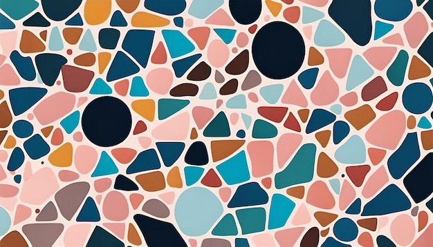 Colorful terrazzo pattern design