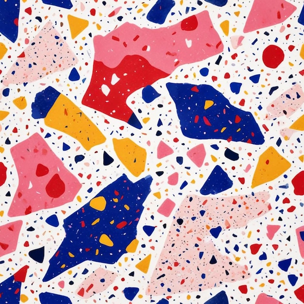 Colorful terrazzo pattern design