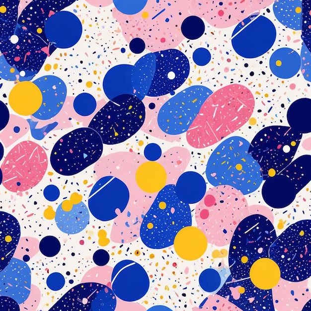 Colorful terrazzo pattern design