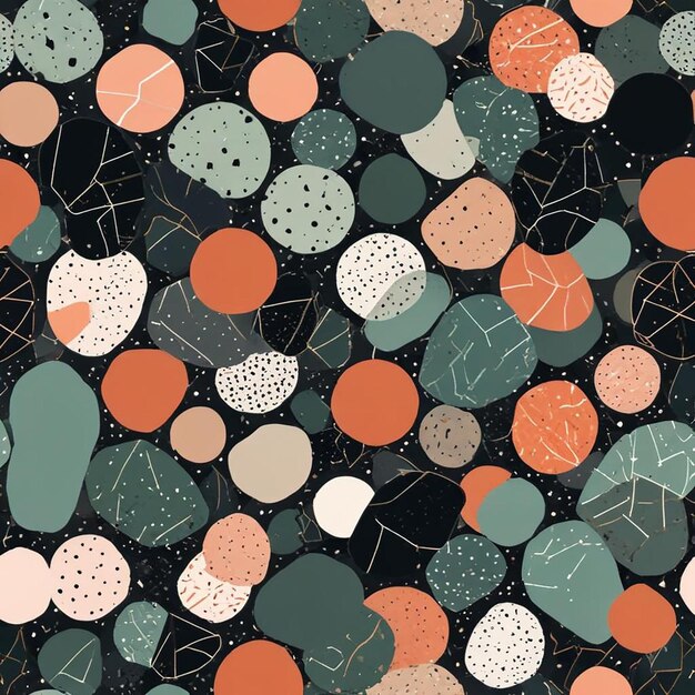 Colorful terrazzo pattern design