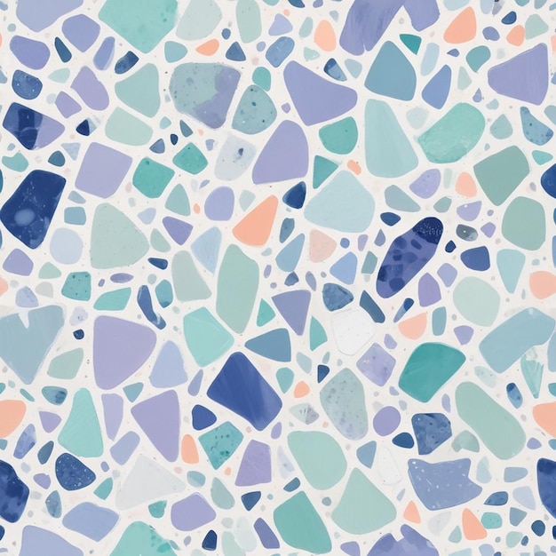 Colorful terrazzo pattern design