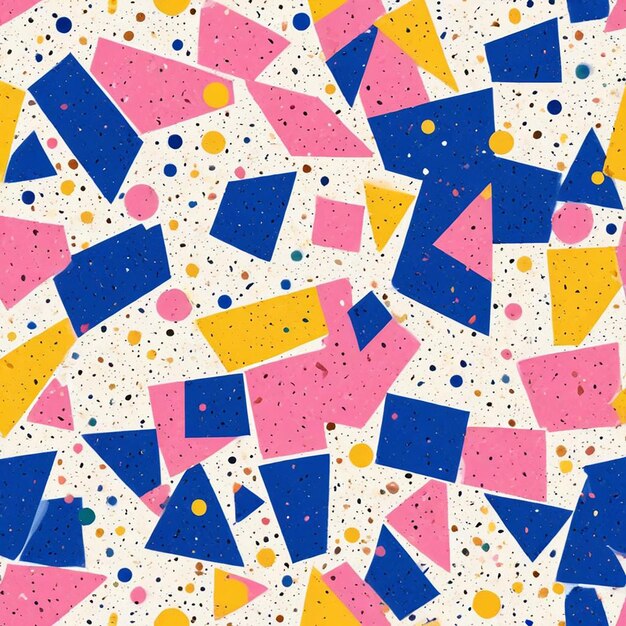 Colorful terrazzo pattern design