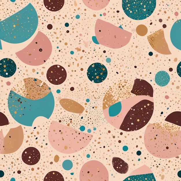 Colorful terrazzo pattern design