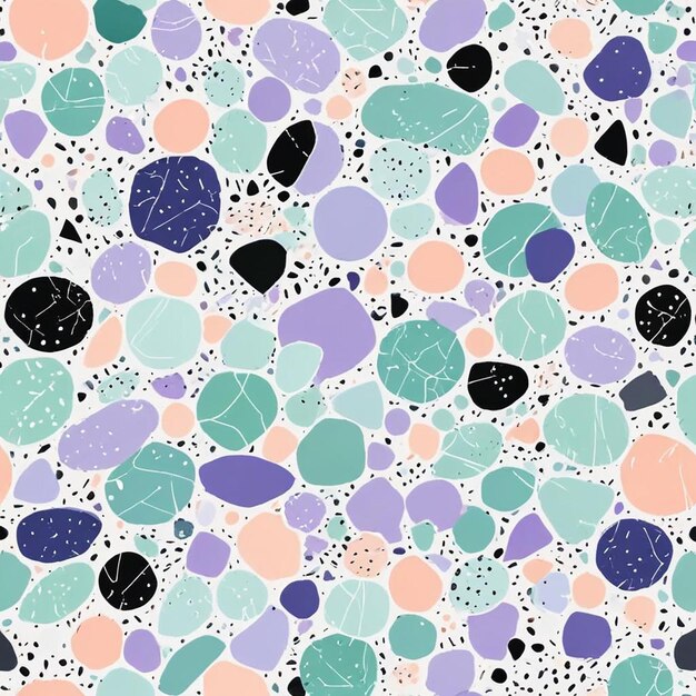 Colorful terrazzo pattern design