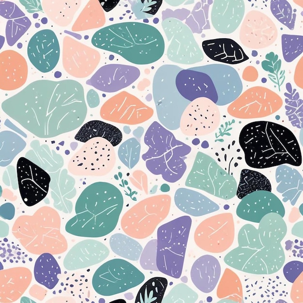 Photo colorful terrazzo pattern design