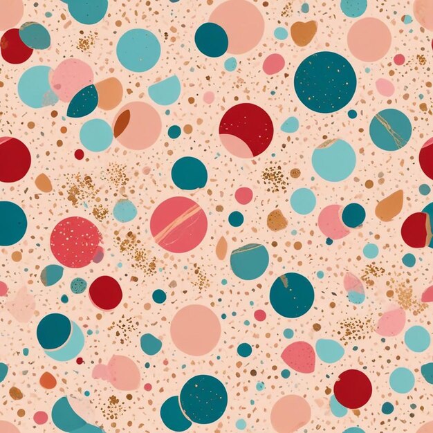 Colorful terrazzo pattern design