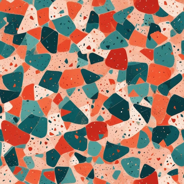 Photo colorful terrazzo pattern design