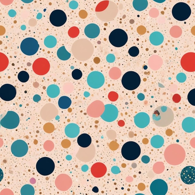 Colorful terrazzo pattern design