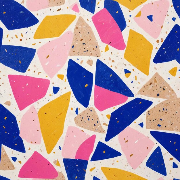 Colorful terrazzo pattern design