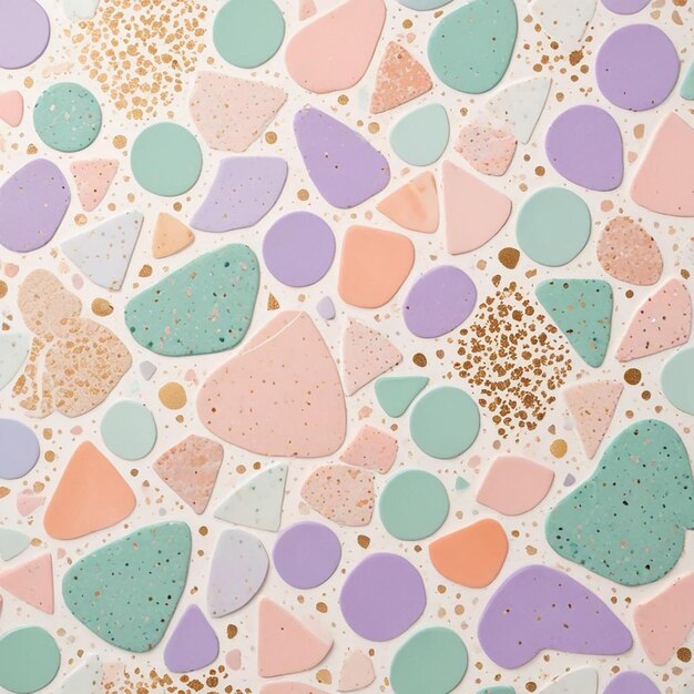 Photo colorful terrazzo pattern design