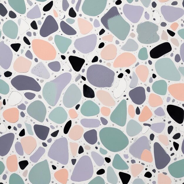 Colorful terrazzo pattern design