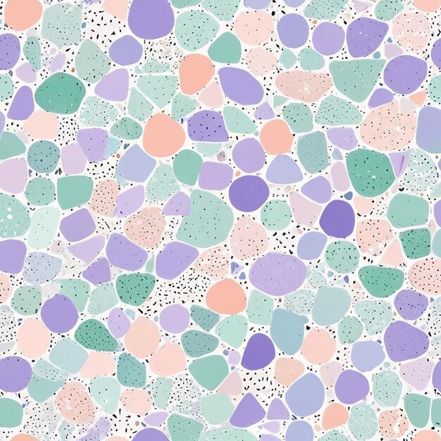 Colorful terrazzo pattern design