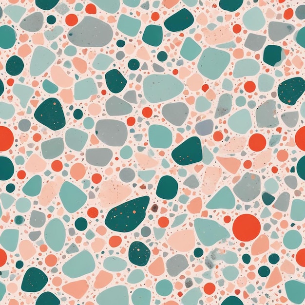 Photo colorful terrazzo pattern design