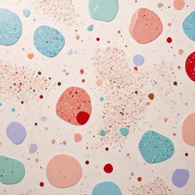 Colorful terrazzo pattern design