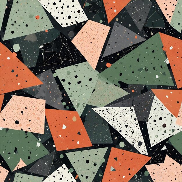 Colorful terrazzo pattern design