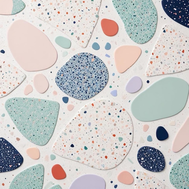 Photo colorful terrazzo pattern design