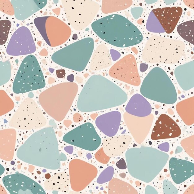 Photo colorful terrazzo pattern design