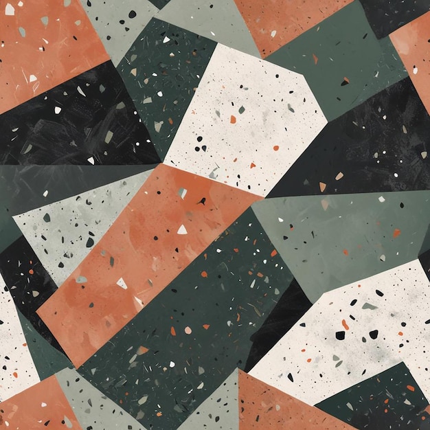 Colorful terrazzo pattern design