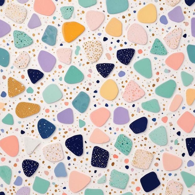 Photo colorful terrazzo pattern design