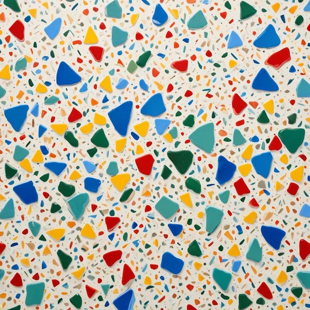 Photo colorful terrazzo pattern design