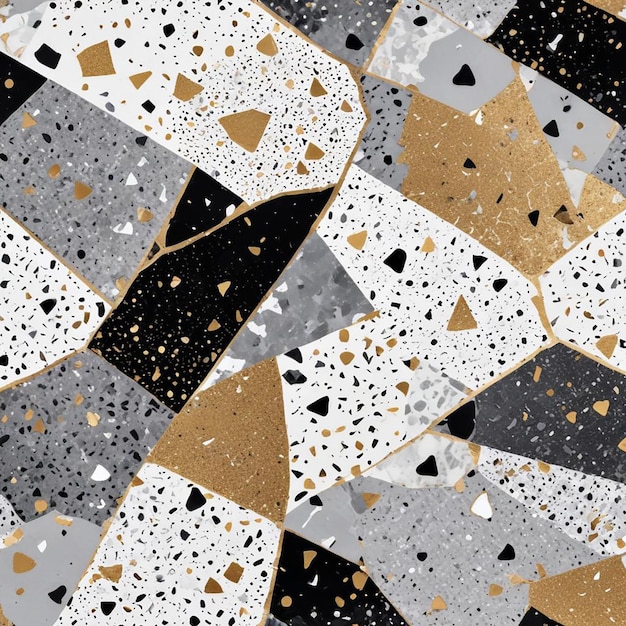 Colorful terrazzo pattern design