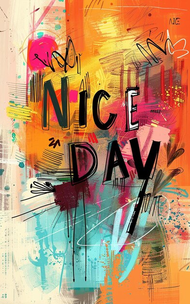 colorful text nice day