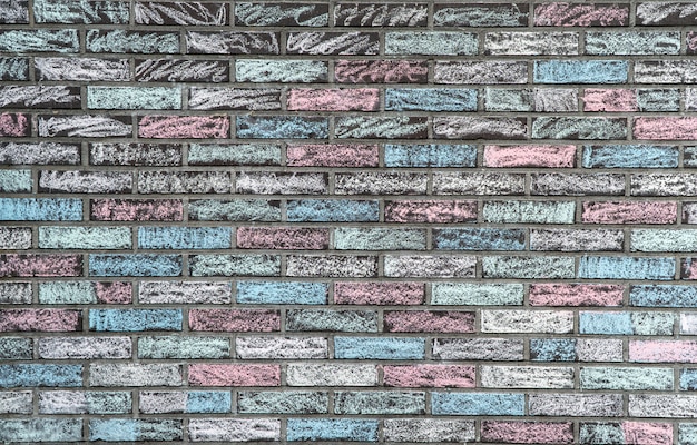 Colorful texture of a bricks wall