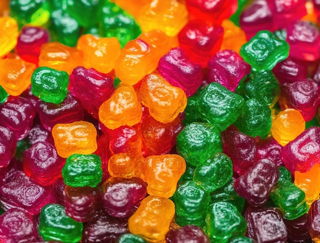 Colorful THC jelly beans