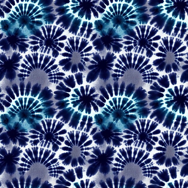 Colorful tie dye style seamless pattern Hippie batik ornament background Digital 3D illustration