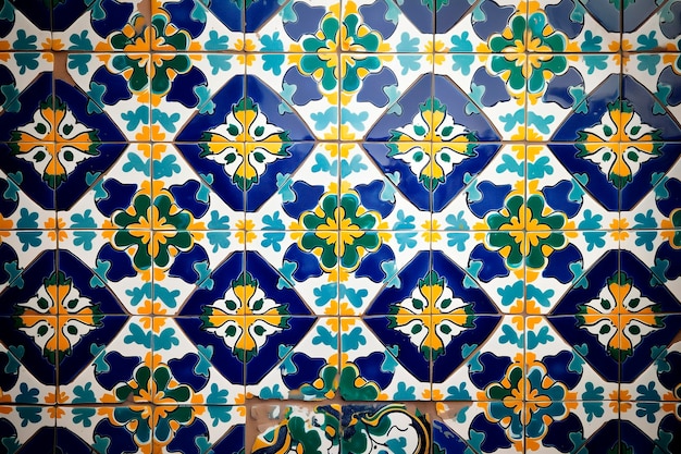 a colorful tile wall in the old city of san diego