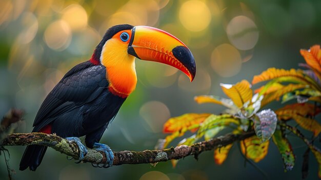 Colorful Toco Toucan tropical bird in Pantanal