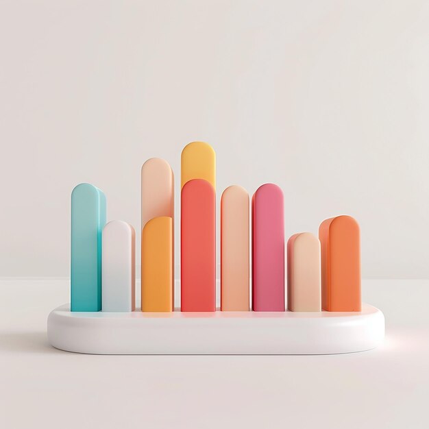 a colorful toothbrush holder with a row of different colored pencils