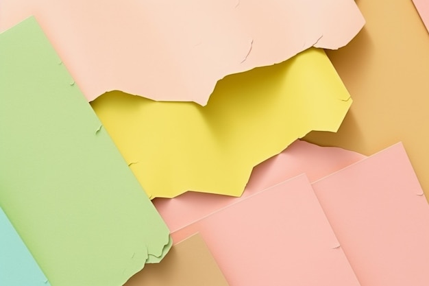 Colorful Torn Papers Ai generative