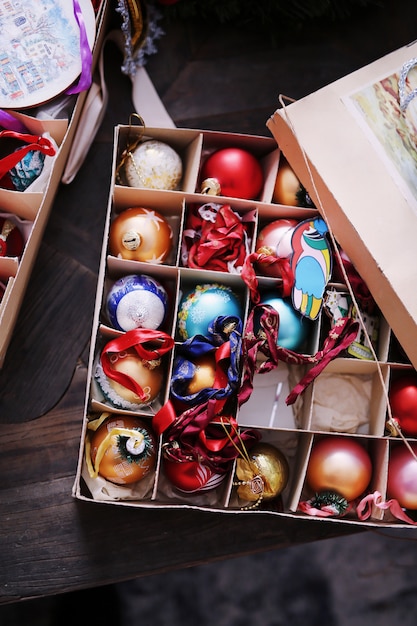 Colorful toy balls for the Christmas tree