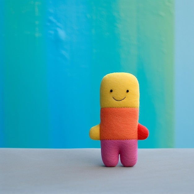 a colorful toy with a smiley face on it